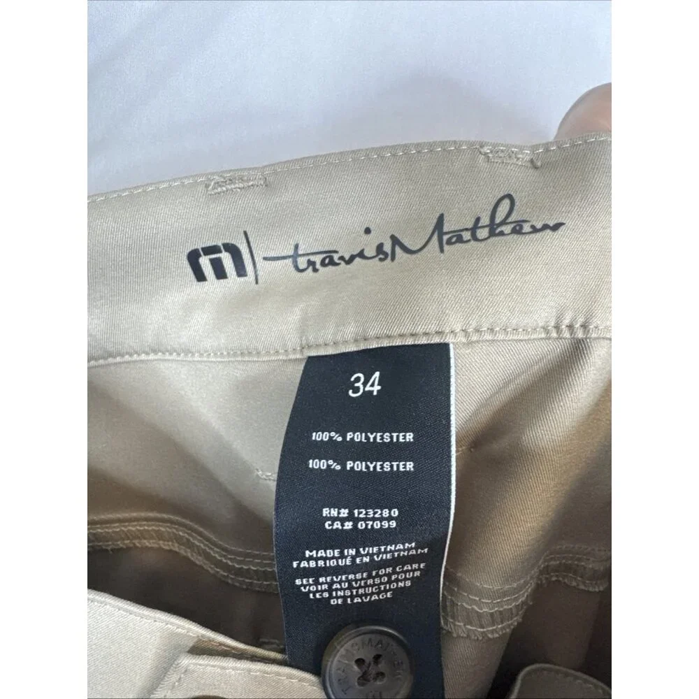 TravisMathew Khaki Performance Pants Men’s 34X32‎  Stretch Golf